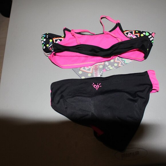 Multi Color 2 Pcs Justice Bikini Swimsuit Size 10 New - Picture 4 of 5